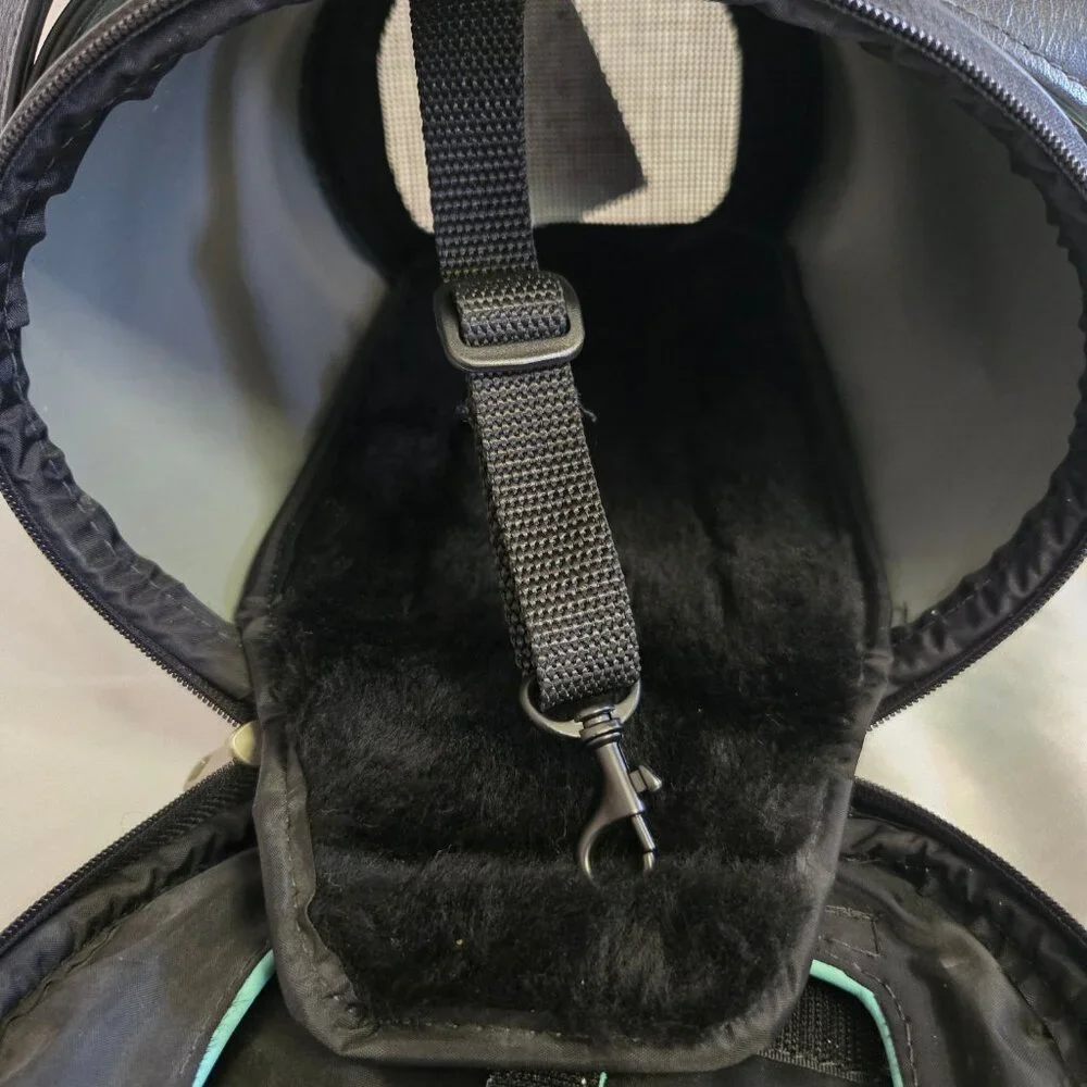 NWT Petote Aqua Blue ' Madison ' Pet Carrier 10.5 x 7'' x 6.5'' USA Made